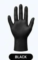 Black chemo-rated nitrile glove