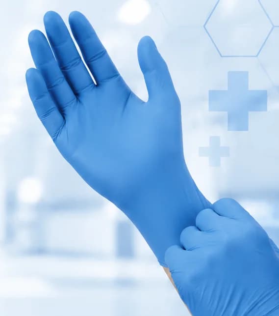 MXGUARD blue nitrile gloves