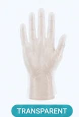 Clear disposable vinyl glove