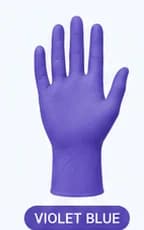 Violet Blue nitrile glove